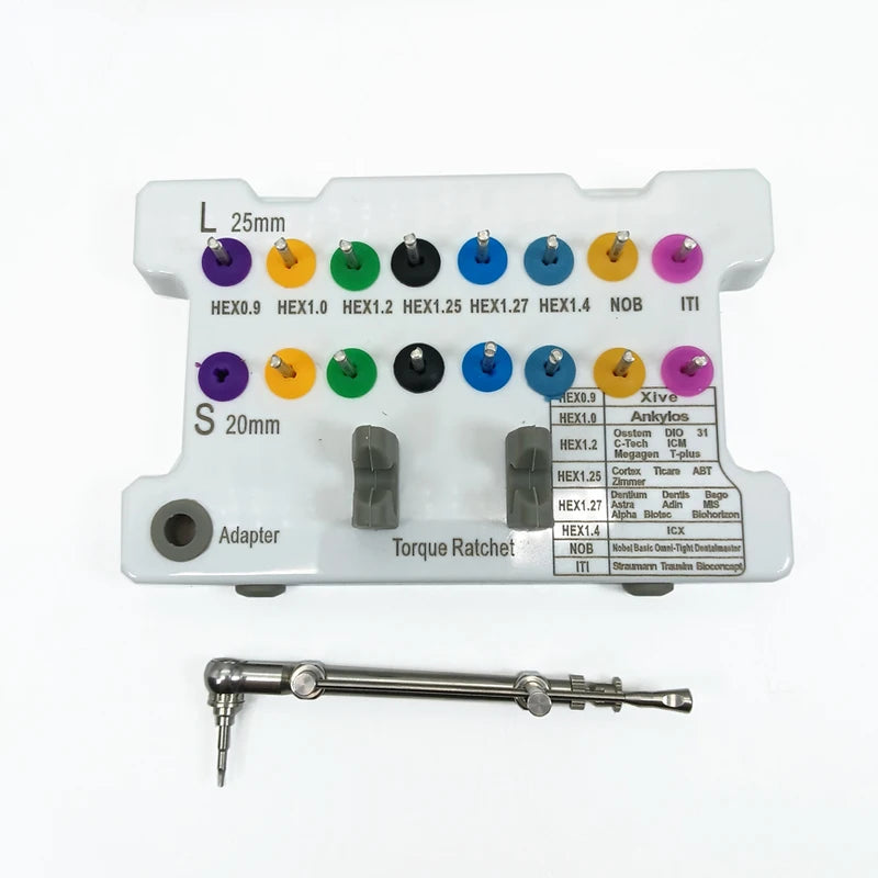 Multiple Models Dental Implant Fixture Screw Drivers Torque Wrench Prosthetic Kit