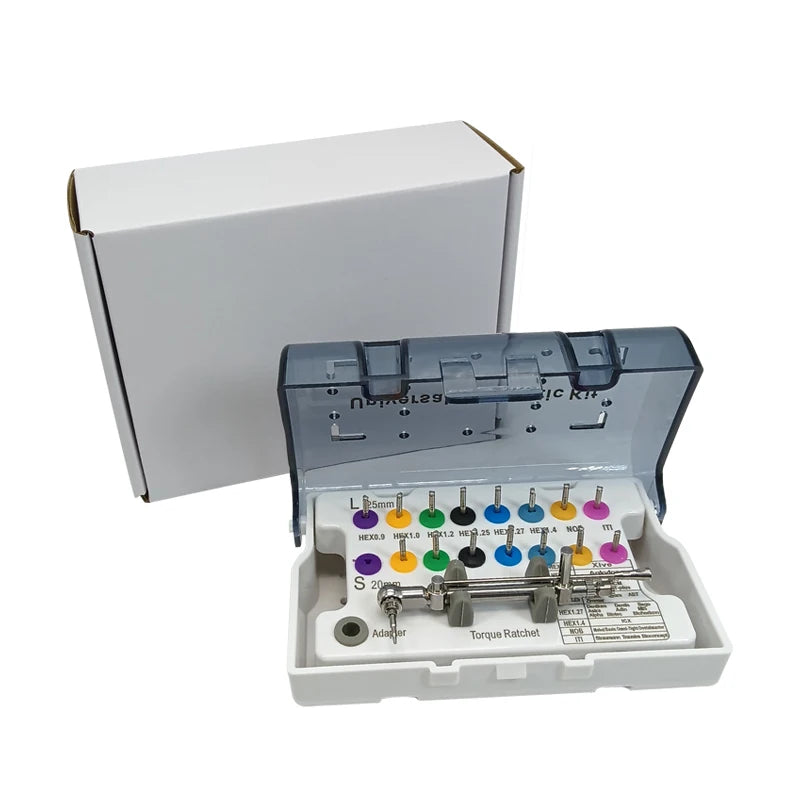 Multiple Models Dental Implant Fixture Screw Drivers Torque Wrench Prosthetic Kit