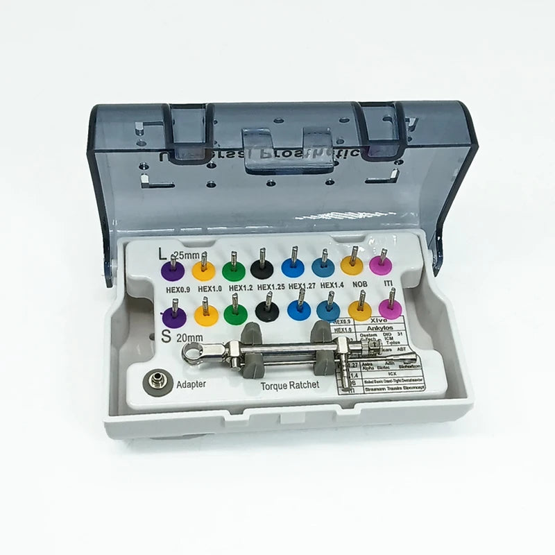 Multiple Models Dental Implant Fixture Screw Drivers Torque Wrench Prosthetic Kit